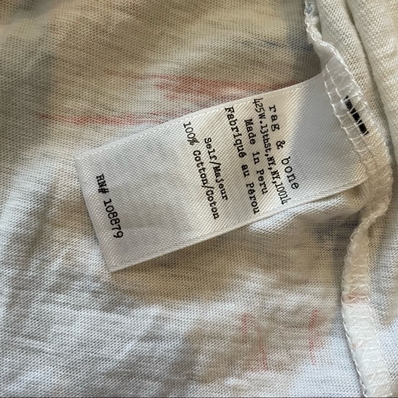 Rag & Bone White Multi Palm Tree Tank Top Size Medium - Picture 7 of 7